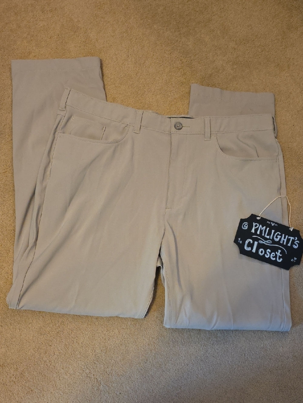 Apt. 9 Premier Flexi Light Khaki XL Slim Fit